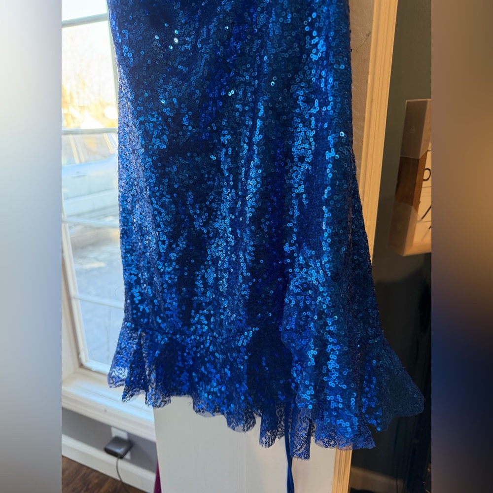 Lucy in the Sky Blue Sequin Mini Dress - Picture 2 of 5